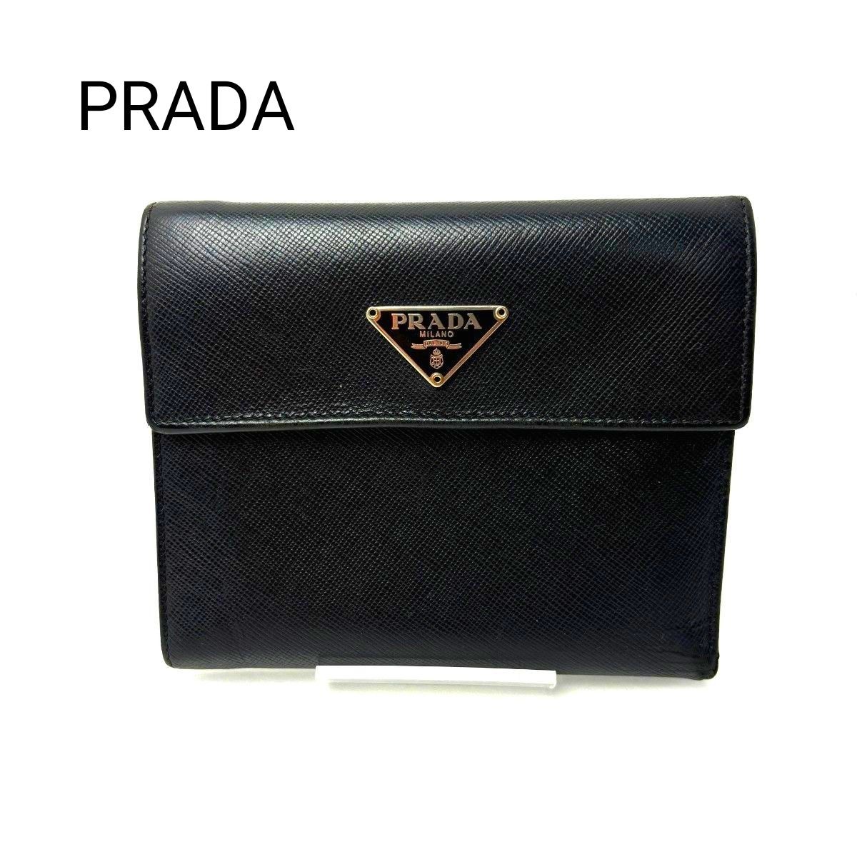 PRADA プラダ 財布 サフィアーノ 二つ折り財布 三角ロゴ PRADA プラダ 財布 サフィアーノ 二つ折り財布 三角ロゴ