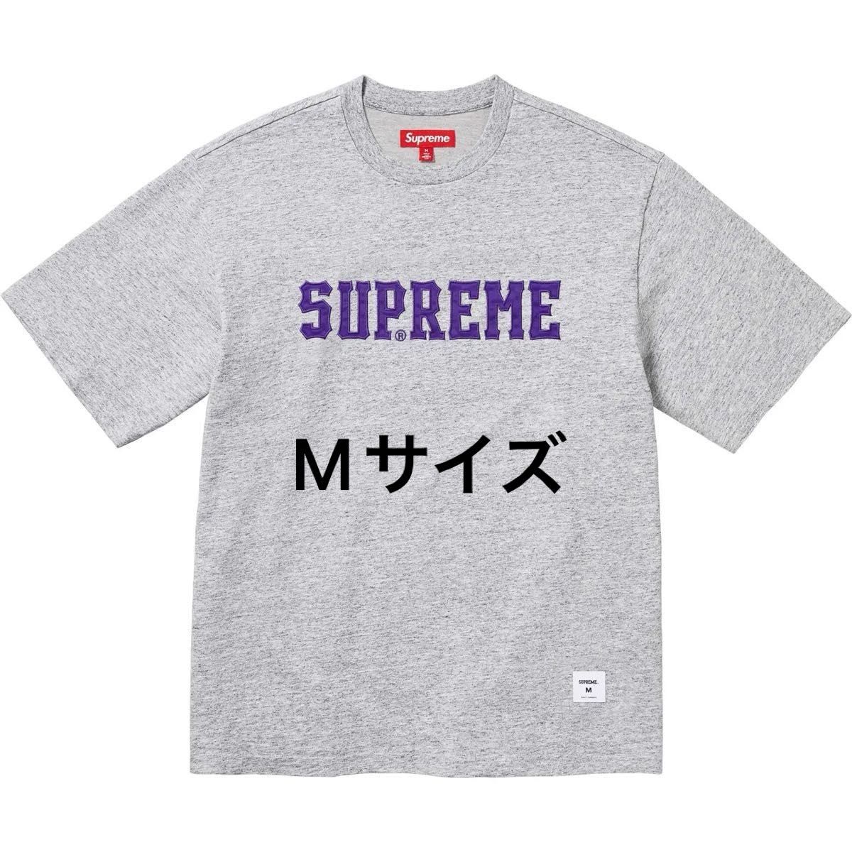 新品 Supreme Twill Applique S/S Top Heather Grey Mサイズ 赤 新品 Supreme Twill Applique S/S Top Heather Grey Mサイズ 赤