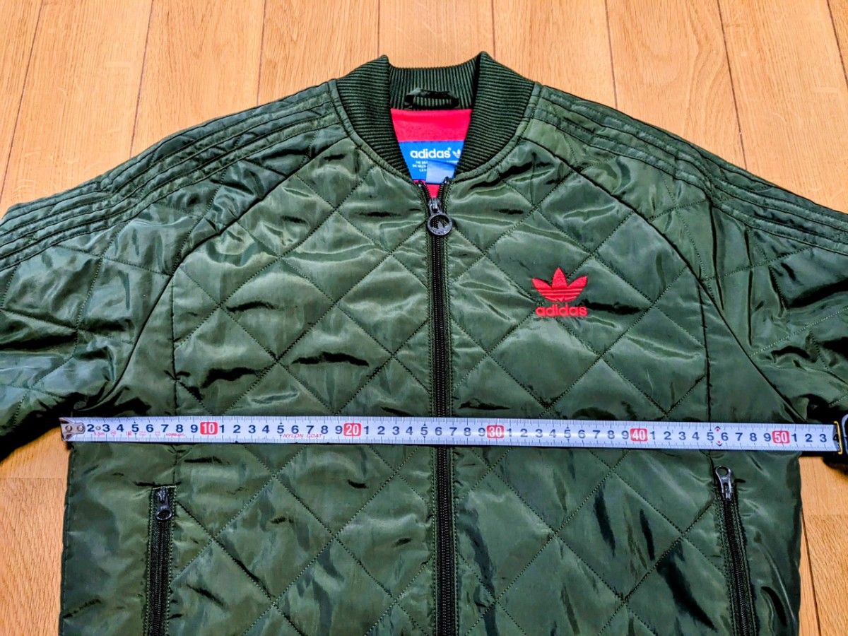 adidas アディダス キルティングジャケット カーキ グリーン S adidas アディダス キルティングジャケット カーキ グリーン S