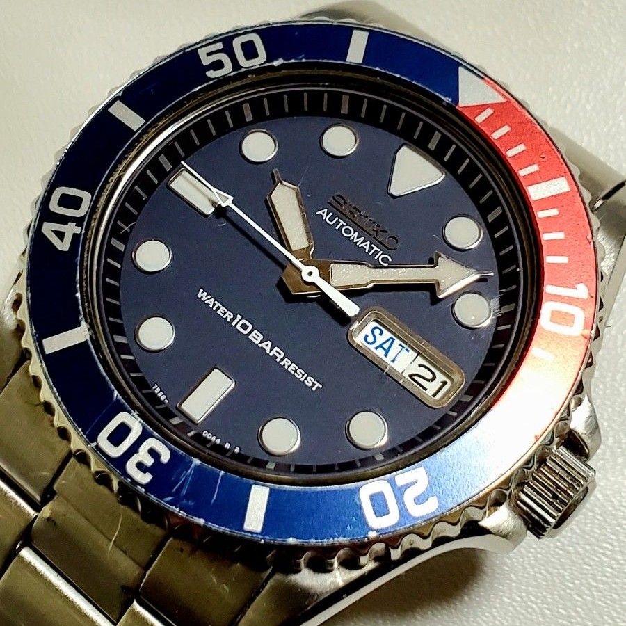 良品 SEIKO セイコー ダイバー デイデイト 自動巻き ペプシ 良品 SEIKO セイコー ダイバー デイデイト 自動巻き ペプシ