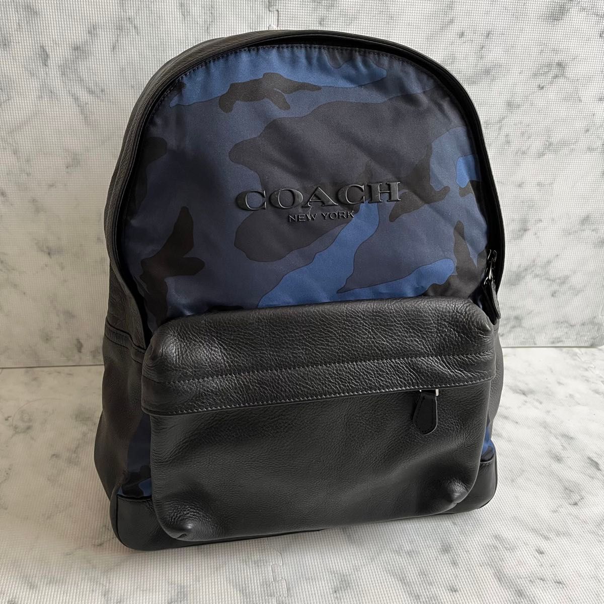 極美品 コーチ coach レザー リュック バッグパック ネイビー 極美品 コーチ coach レザー リュック バッグパック ネイビー