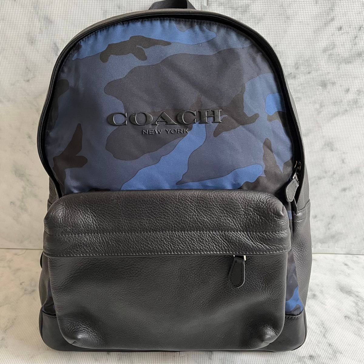 極美品 コーチ coach レザー リュック バッグパック ネイビー 極美品 コーチ coach レザー リュック バッグパック ネイビー