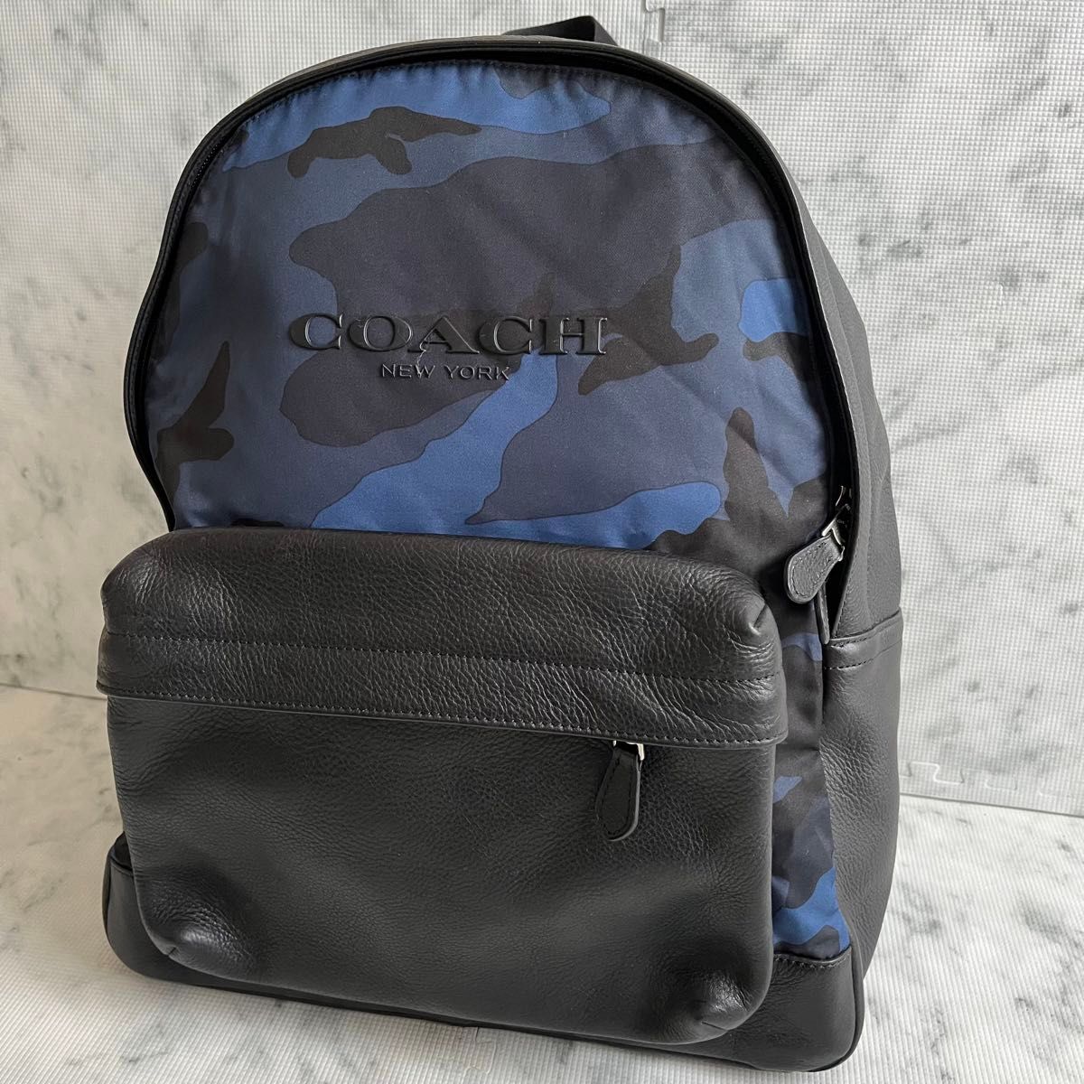 極美品 コーチ coach レザー リュック バッグパック ネイビー 極美品 コーチ coach レザー リュック バッグパック ネイビー