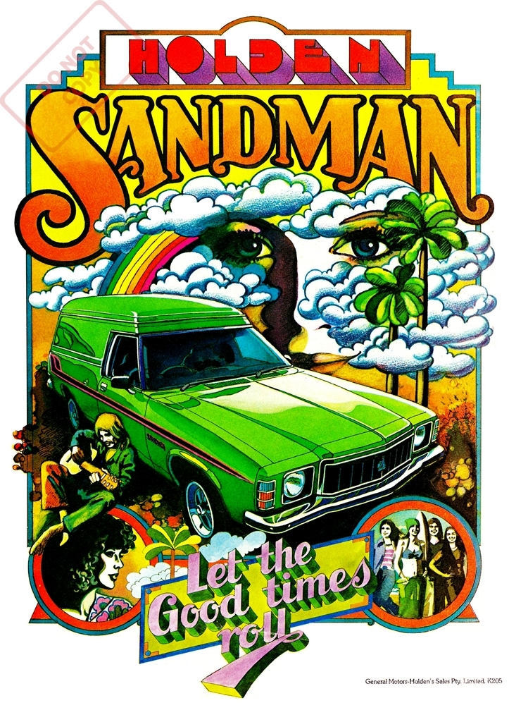 *1978 year HZ Holden * Sand man * panel van Vintage advertisement poster *Mad Max/ Mad Max /meru* Gibson / surfer vehicle 