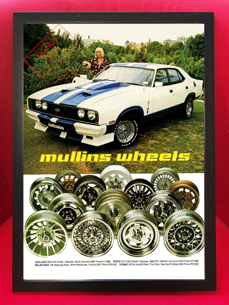 *1979 year Ford *XC Falcon * Cobra [Mullins Wheels] Vintage advertisement poster *Mad Max/ Mad Max / Australia 