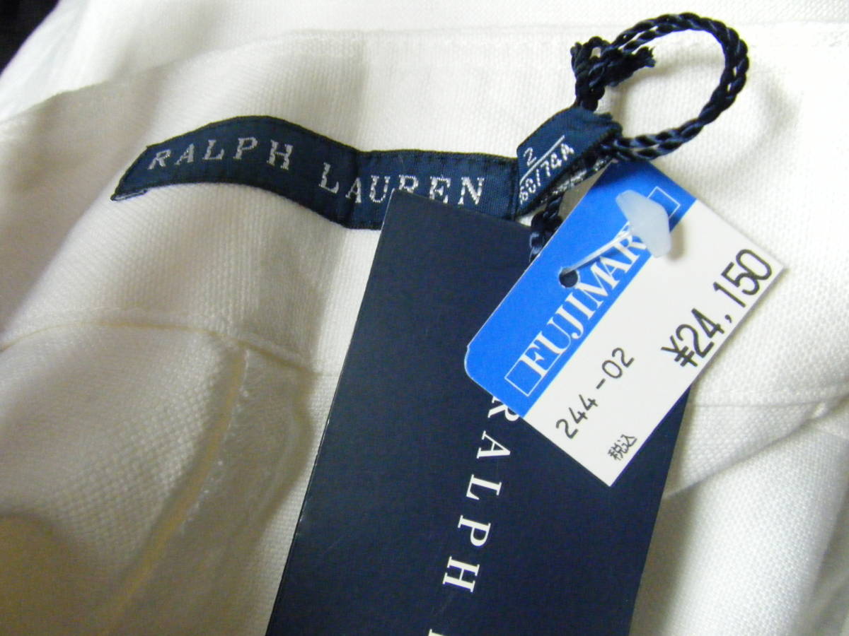新品 定価2.4万 RALPH LAUREN ラルフローレン パンツ キュロットスカート サイズ2 綿 麻/リネン メ6307_画像4