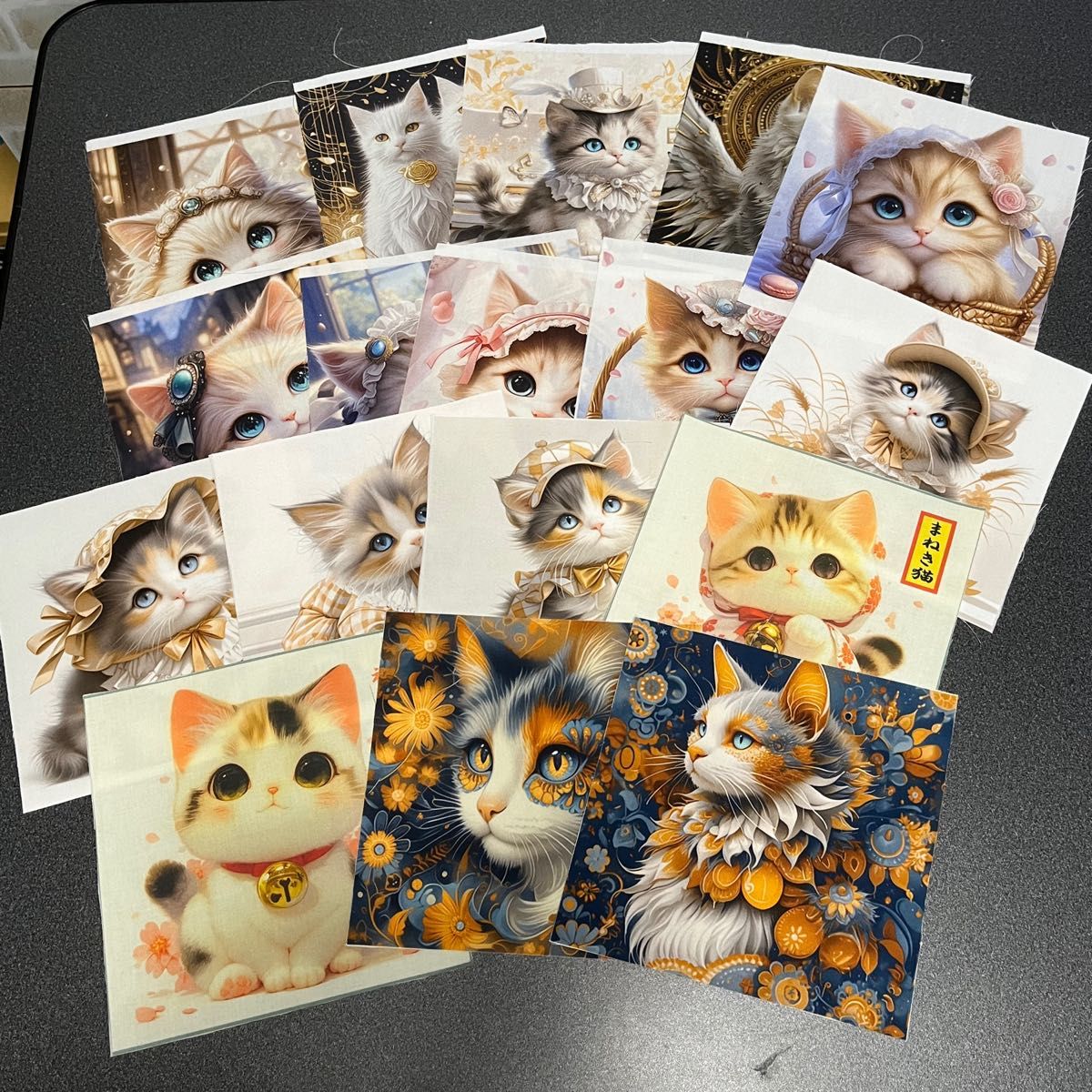 猫ちゃんレアパネル生地 パネル生地 17枚セット パネル生地 猫ちゃんレアパネル生地 パネル生地 17枚セット パネル生地