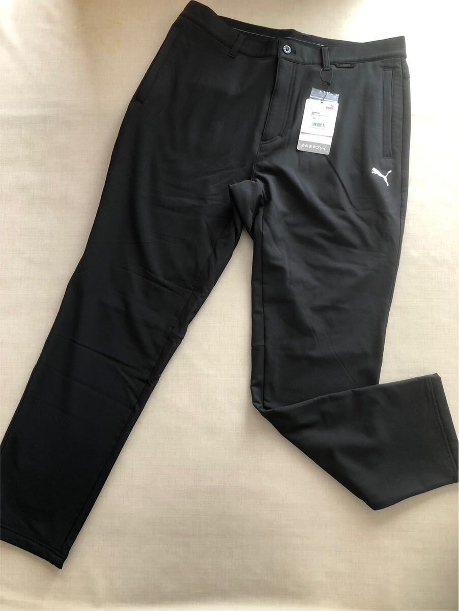 送料無料◆新品◆PUMA GOLF ストレッチ 裏フリース テーパードパンツ◆(XXL) w90cm◆624959-01◆プーマ ゴルフ