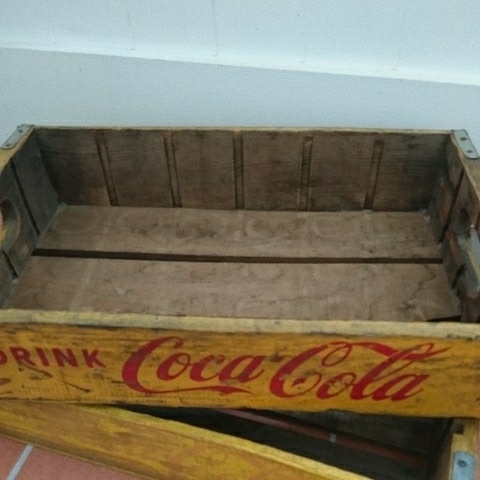 木箱 コカ・コーラ アンティーク ビンテージ 木製 シャビー Coca Cola 二個セット_画像2