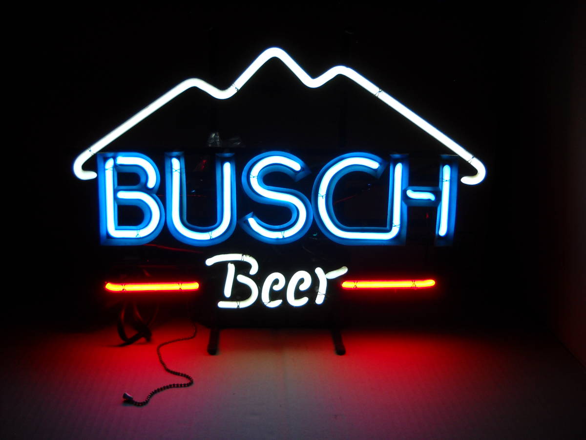 BUSCH Beer　バドワイザー　アンハイザーブッシュ　ブッシュビール　ネオンサイン　ネオン管　看板　ディスプレー　蔵出し_画像1