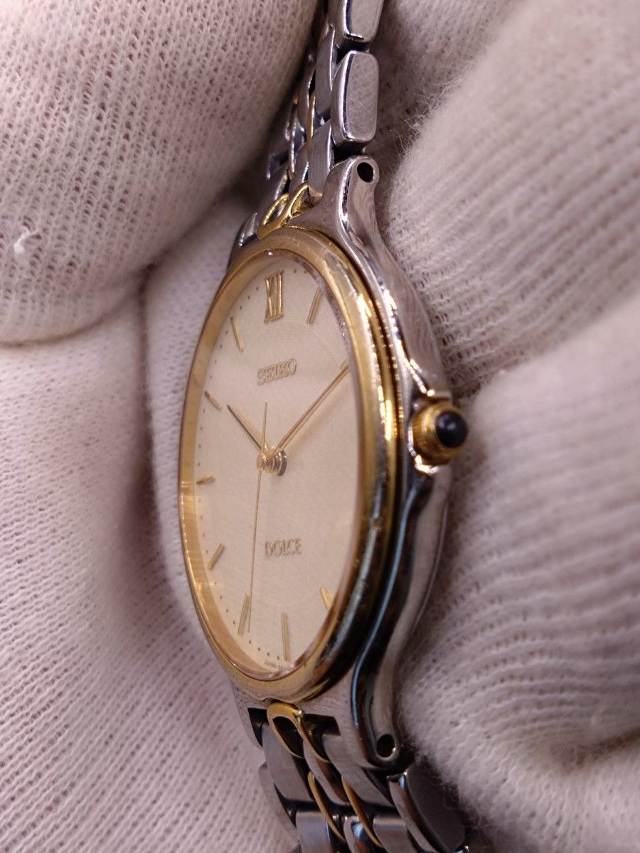 やや美品 SEIKO DOLCE 5E31-6E70 予備コマ付き 電池交換済 やや美品 SEIKO DOLCE 5E31-6E70 予備コマ付き 電池交換済