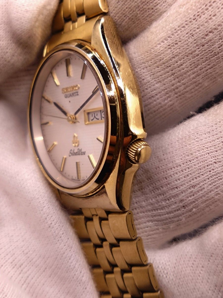 SEIKO SILVER WAVE 8229-7050 ゴールド 電池交換済 やや美品 セイコー シルバーウェーブゴールド 8229-7050 電池
