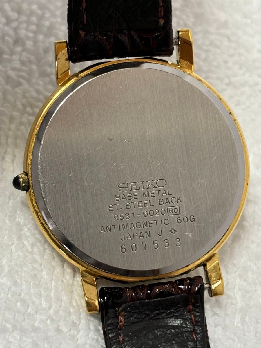 美品】SEIKO セイコー ドルチェ クォーツ【9531-6020】文字盤 美品】SEIKO セイコー ドルチェ クォーツ【9531-6020】文字盤