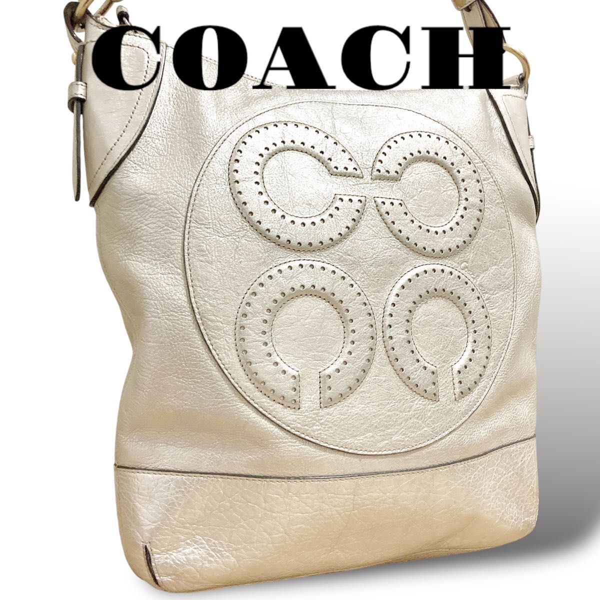 COACH コーチ ショルダーバッグ シルバー 斜め掛け 肩掛け COACH コーチ ショルダーバッグ シルバー 斜め掛け 肩掛け