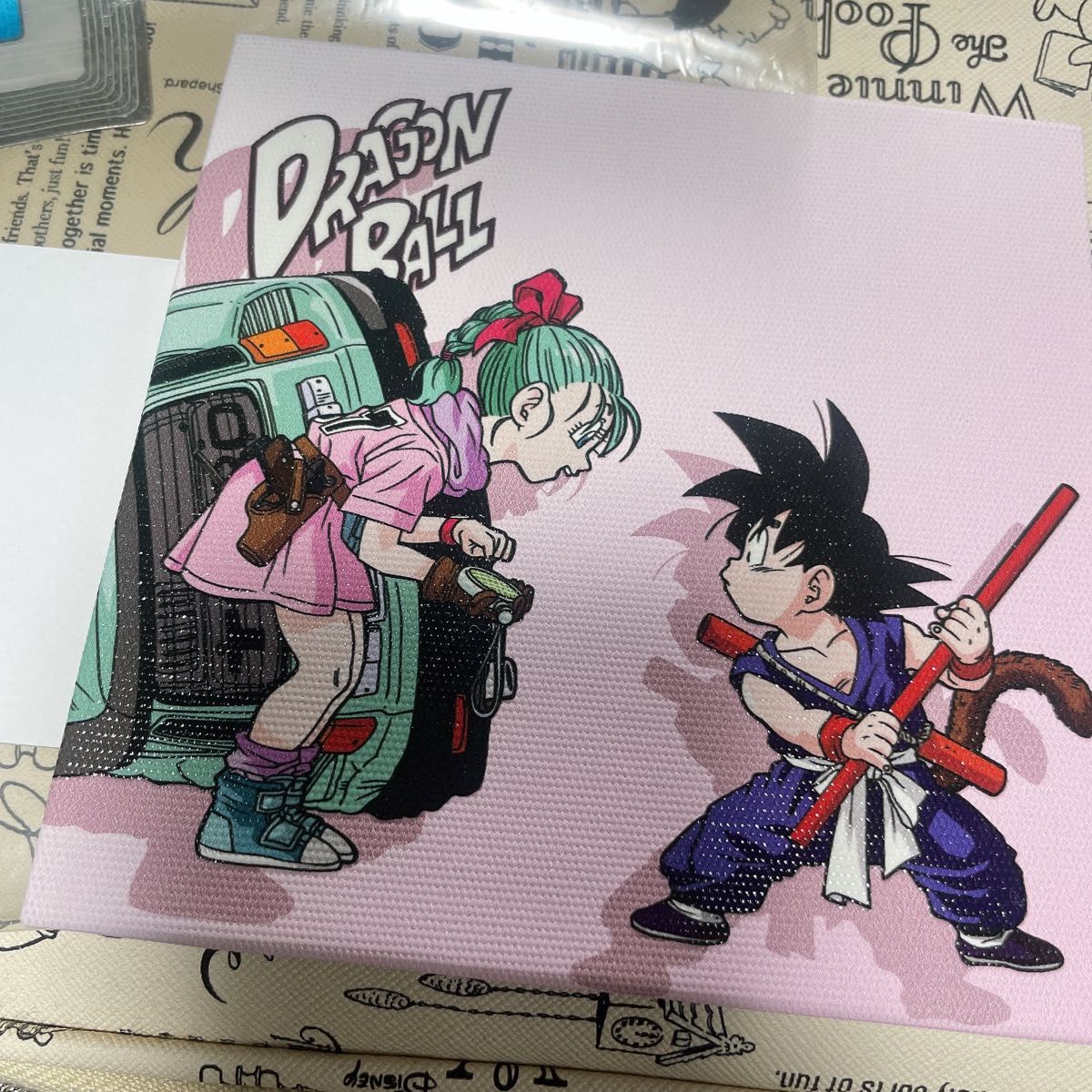 ドラゴンボール 孫悟空 ブルマ ビジュアルキャンバスボード ミニ ドラゴンボール 孫悟空 ブルマ ビジュアルキャンバスボード ミニ
