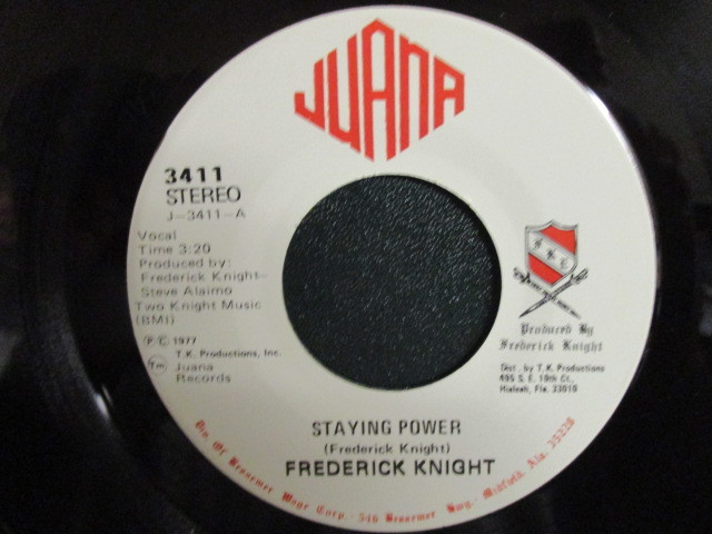 Frederick Knight ： Staying Power 7'' / 45s ★ '77 サザンソウル ☆ c/w Wrapped In Your Love // 5点で送料無料_画像1