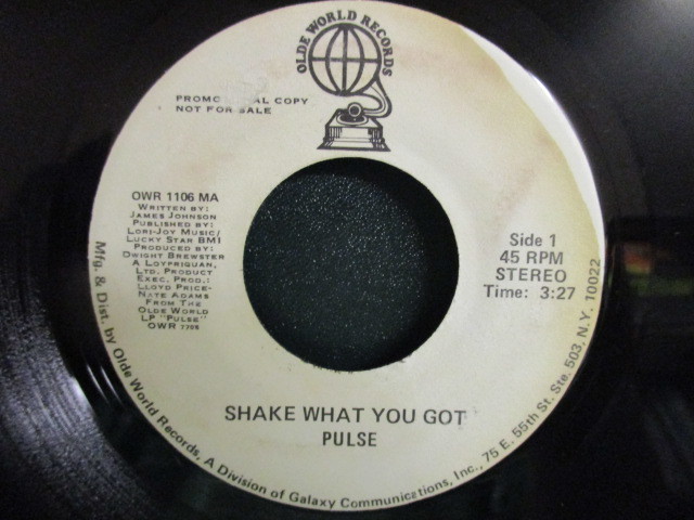 Pulse ： Shake What You Got 7'' / 45s ★ '78 ダンス・ナンバー ☆ シングル盤 / EP / 5点で送料無料_画像1