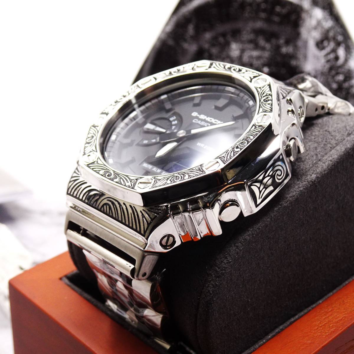 〓新品〓GショックCUSTOM・MADE腕時計本体付GA2100ステンレス製 〓新品〓GショックCUSTOM・MADE腕時計本体付GA2100ステンレス製