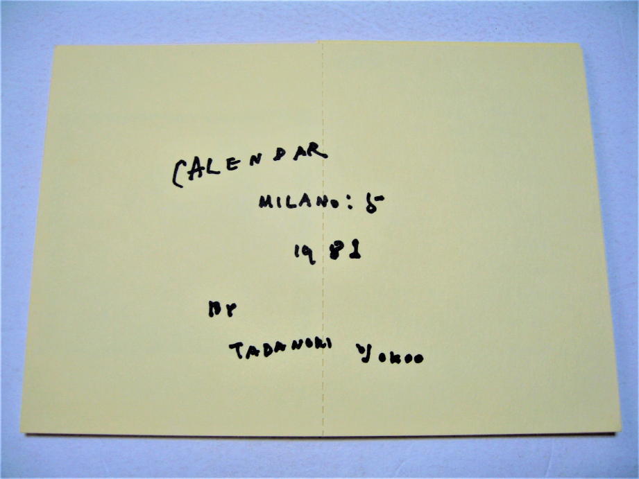 贅沢品 ◇【アート】CALENDAR MILANO:5 田名網敬一 粟津潔 カレンダー◆◆◆宇野亜喜良 YOKOO◆横尾忠則◆ポストカード TADANORI BY 1981 美術総合 贅沢品 ◇【アート】CALENDAR MILANO:5 田名網敬一 粟津潔 カレンダー◆◆◆宇野亜喜良 YOKOO◆横尾忠則◆ポストカード TADANORI BY 1981 美術総合