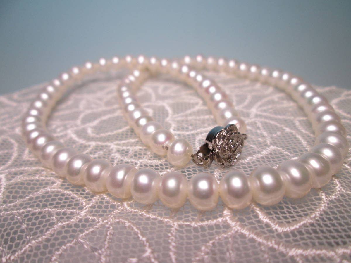 * fresh water pearl 6mm. necklace 24g