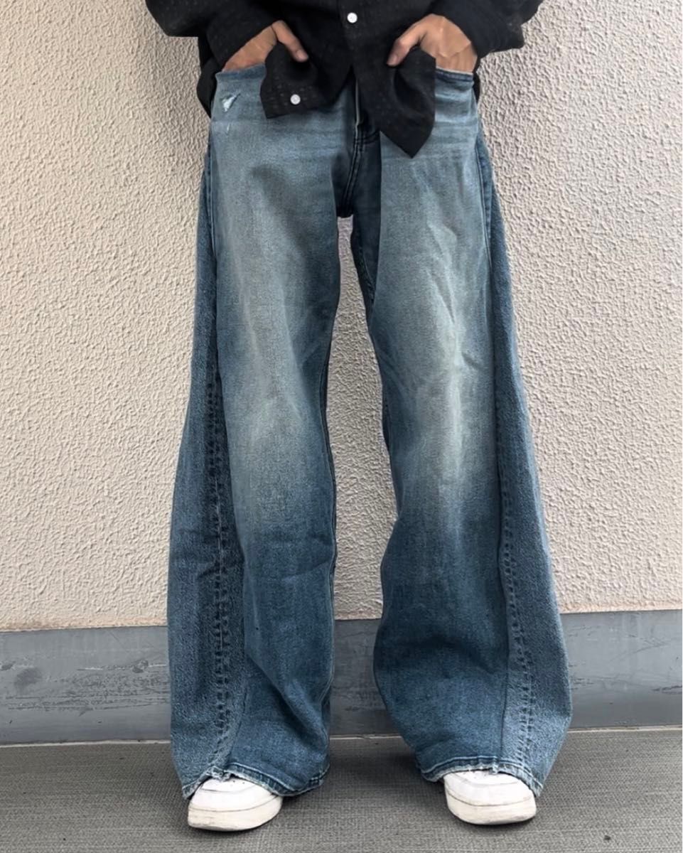 リメイクデニム リメイク 再構築 フレアデニム ワイドデニム リメイクデニム リメイク 再構築 フレアデニム ワイドデニム