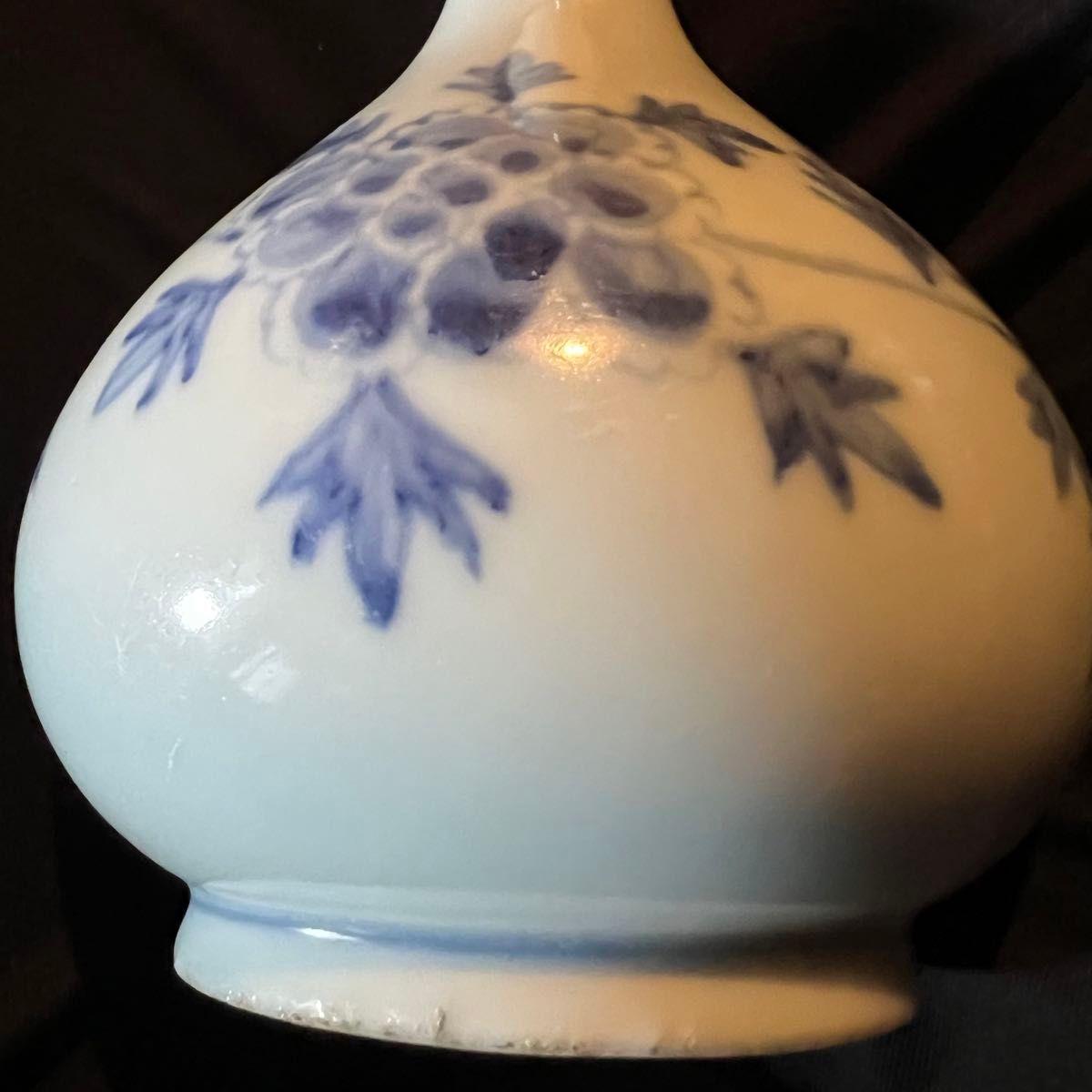 李朝 鶴首花入 分院 染付け 韓国 朝鮮 古美術 骨董 蝙蝠牡丹文 陶磁器 李朝 鶴首花入 分院 染付け 韓国 朝鮮 古美術 骨董 蝙蝠牡丹文