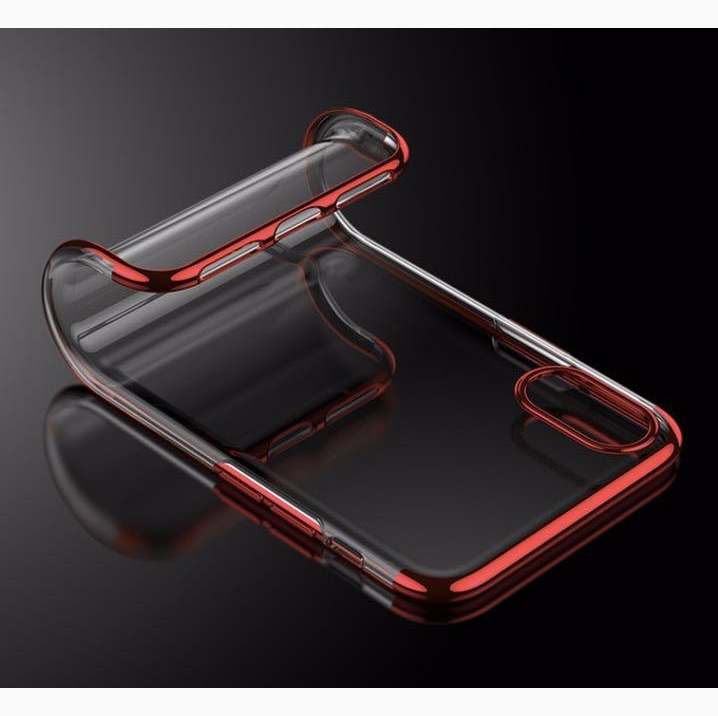 iPhoneXR ケース 赤 透明 薄型 軽量 スリム 大人気_画像3