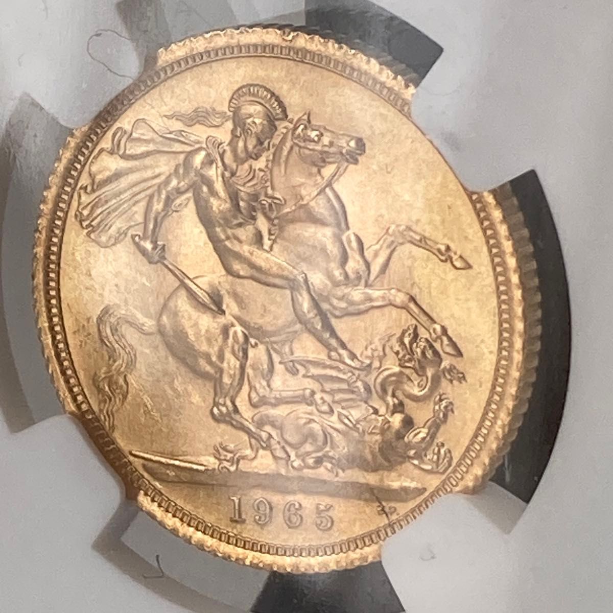 1965年 MS64 ヤングヤング ギリック ソブリン 金貨 NGC 1965年 MS64 ヤングヤング ギリック ソブリン 金貨 NGC