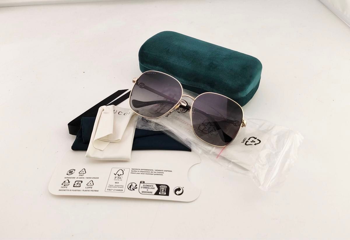 新品未使用品】GUCCI 1089SA チェーン付き サングラス・メガネ 新品未使用品】GUCCI 1089SA チェーン付き サングラス・メガネ