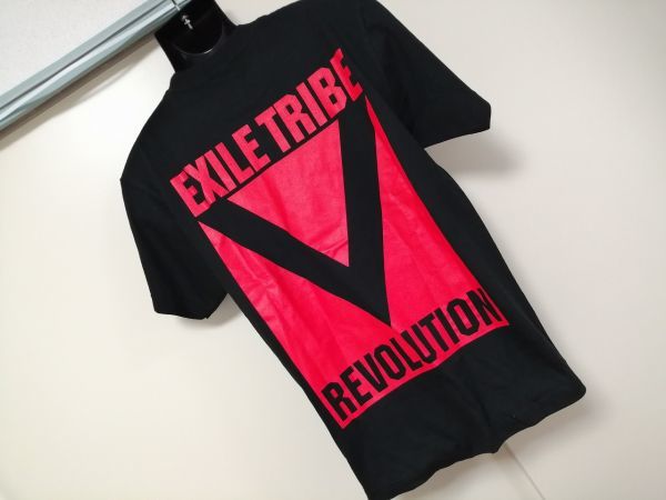 kkyj3031 ■ EXILE TRIBE REVOLUTION ■ Printstar Tシャツ カットソー トップス 半袖 バックプリント コットン 黒×オレンジ M_画像6