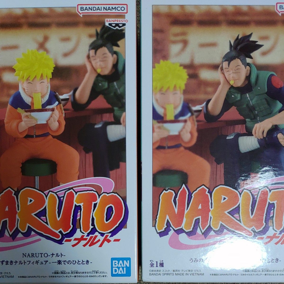 NARUTO-ナルト- うずまきナルト うみのイルカフィギュア 一楽で NARUTO-ナルト- うずまきナルト うみのイルカフィギュア 一楽で