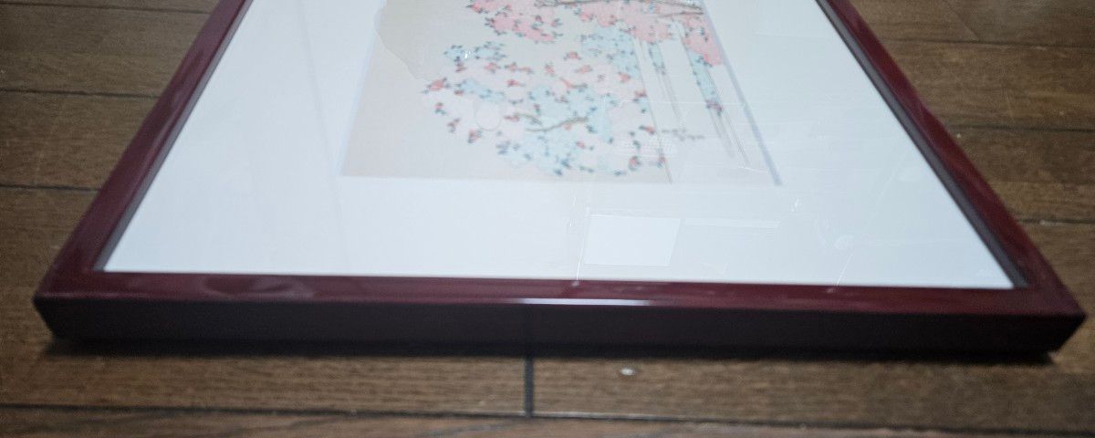 葛飾北斎「桜花に富士図」 木版画 浮世絵 富士 桜 額装 限定500 葛飾北斎「桜花に富士図」 木版画 浮世絵 富士 桜 額装 限定500