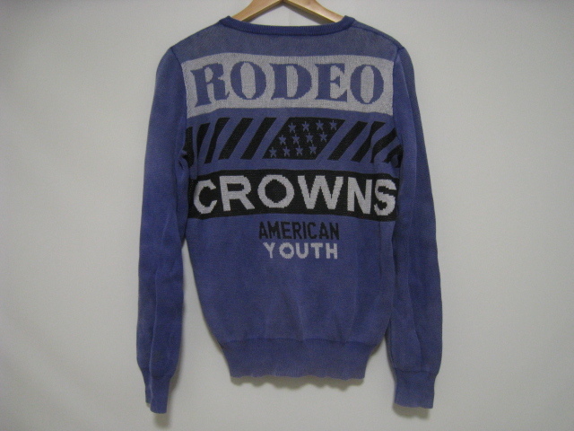 RCWB RODEO CROWNS Rodeo Crowns sweater long sleeve purple × black × white purple × black × white M size . pocket star Star 