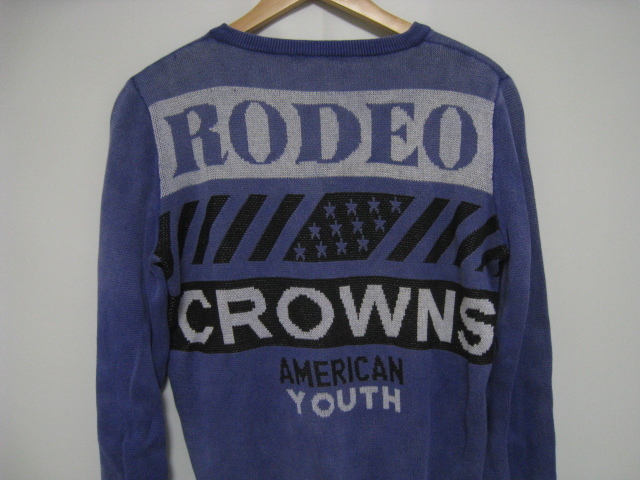 RCWB RODEO CROWNS Rodeo Crowns sweater long sleeve purple × black × white purple × black × white M size . pocket star Star 