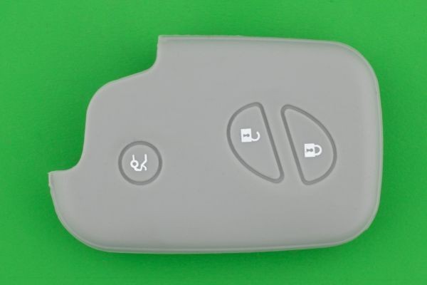 レクサス（LEXUS）・3ボタン・スマートキー用シリコンカバーケース　★★グレー色（灰色）_画像1