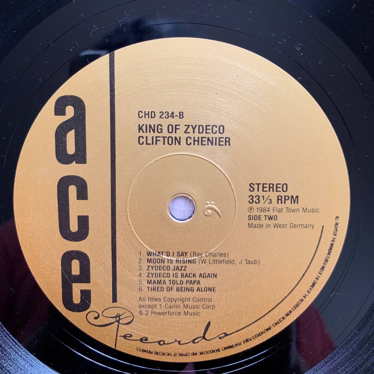 中古 独盤 ドイツ盤 CLIFTON CHENIER クリフトン・シニエ ／ KING OF ZYDECO CHD-234_画像5