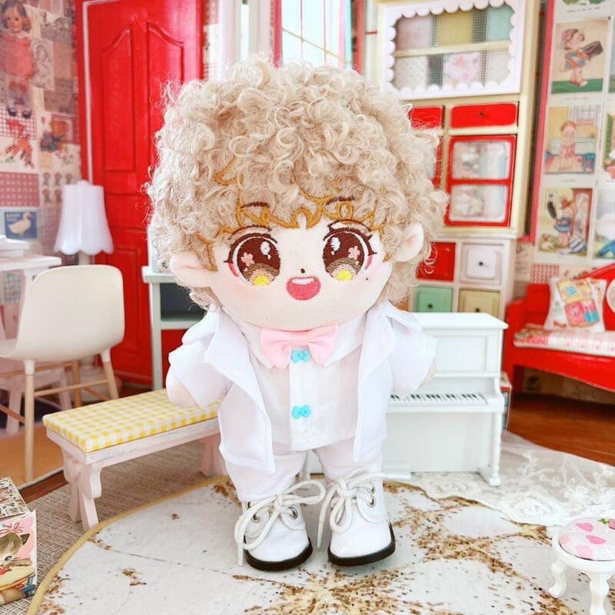 BTS V テテ テヒョン パーマ ちび ぬいぐるみ 本体 20cm ドール BTS V テテ テヒョン パーマ ちび ぬいぐるみ 本体 20cm ドール