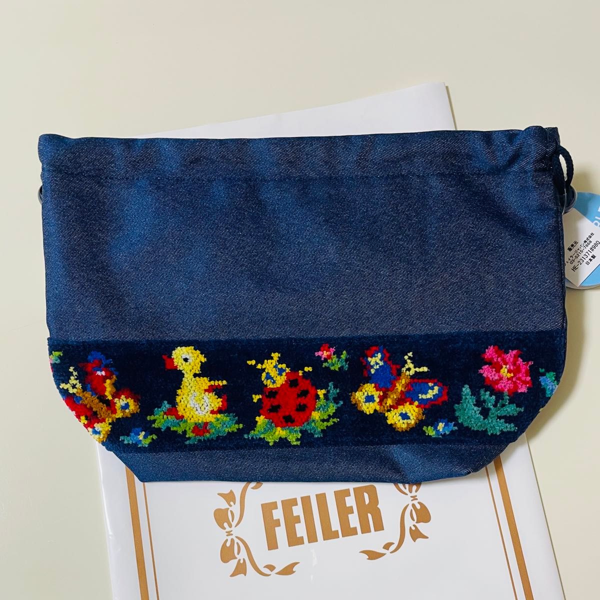 FEILER 学校フェイラー マチ付き巾着 お弁当箱袋 フェイラー FEILER 学校フェイラー マチ付き巾着 お弁当箱袋 フェイラー