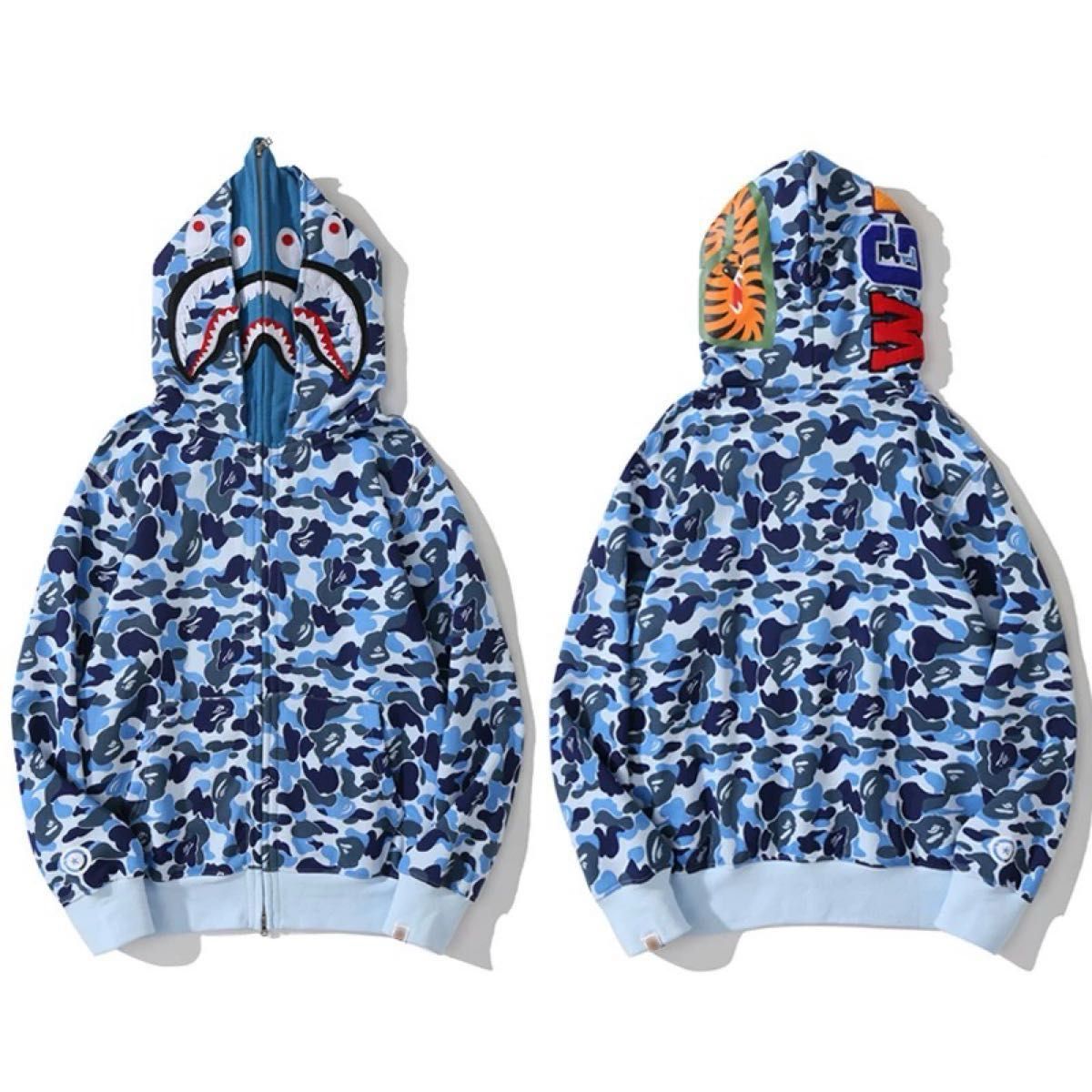 A BATHING APE エイプ シャークパーカー メンズ Mサイズ 二重 A BATHING APE エイプ シャークパーカー メンズ Mサイズ 二重
