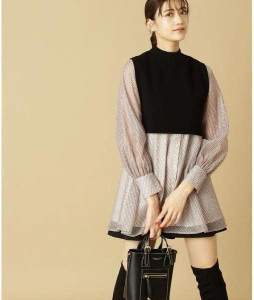 JILL by JILLSTUART ブラウス 長袖 ベスト付き ワンピース JILL by JILLSTUART ブラウス 長袖 ベスト付き ワンピース