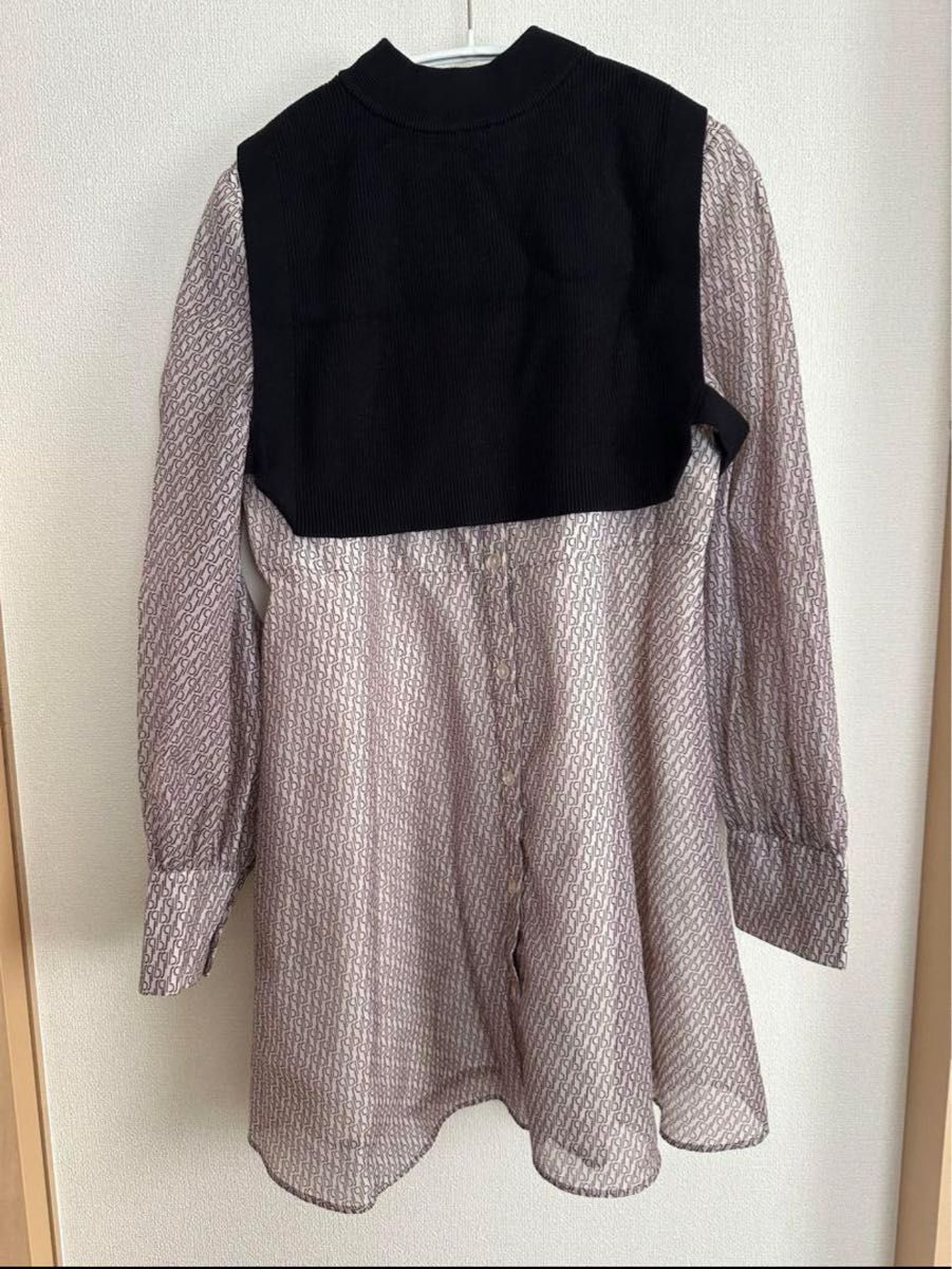 JILL by JILLSTUART ブラウス 長袖 ベスト付き ワンピース JILL by JILLSTUART ブラウス 長袖 ベスト付き ワンピース