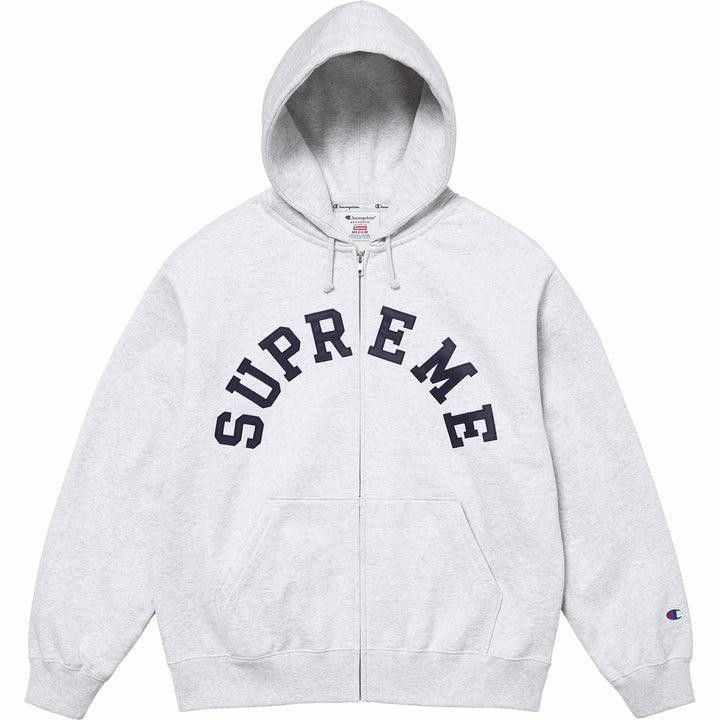 Supreme Champion Zip Up Hooded Sweatshirt グレー M|Yahoo Supreme Champion Zip Up Hooded Sweatshirt グレー M|Yahoo