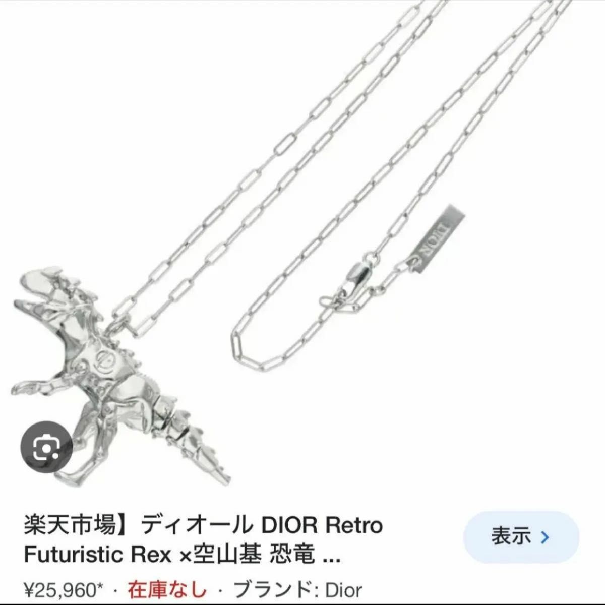 ディオール DIOR 空山基 コラボ REX 恐竜 ネックレス ペンダント ディオール DIOR 空山基 コラボ REX 恐竜 ネックレス ペンダント