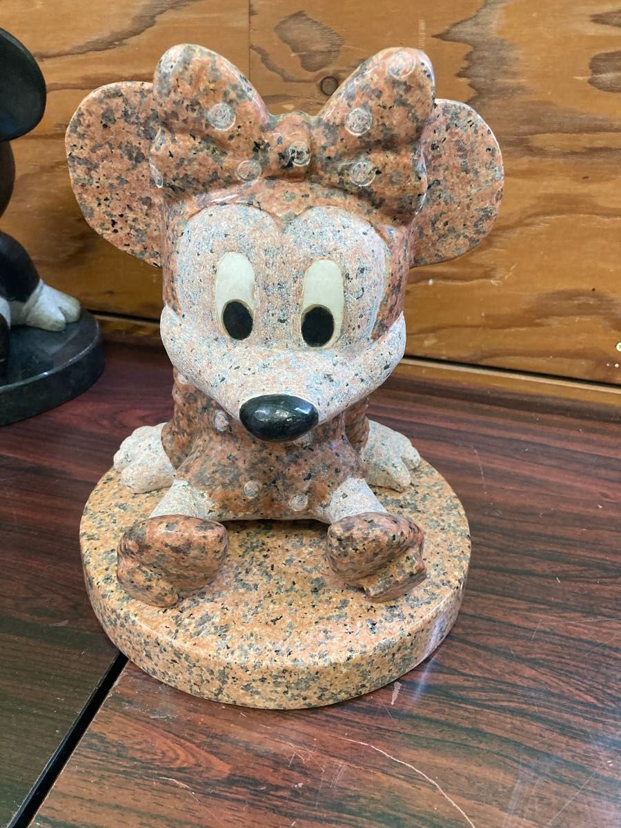 石像 ディズニー ミニーマウス ミニーちゃん 御影石 オブジェ 石像 ディズニー ミニーマウス ミニーちゃん 御影石 オブジェ