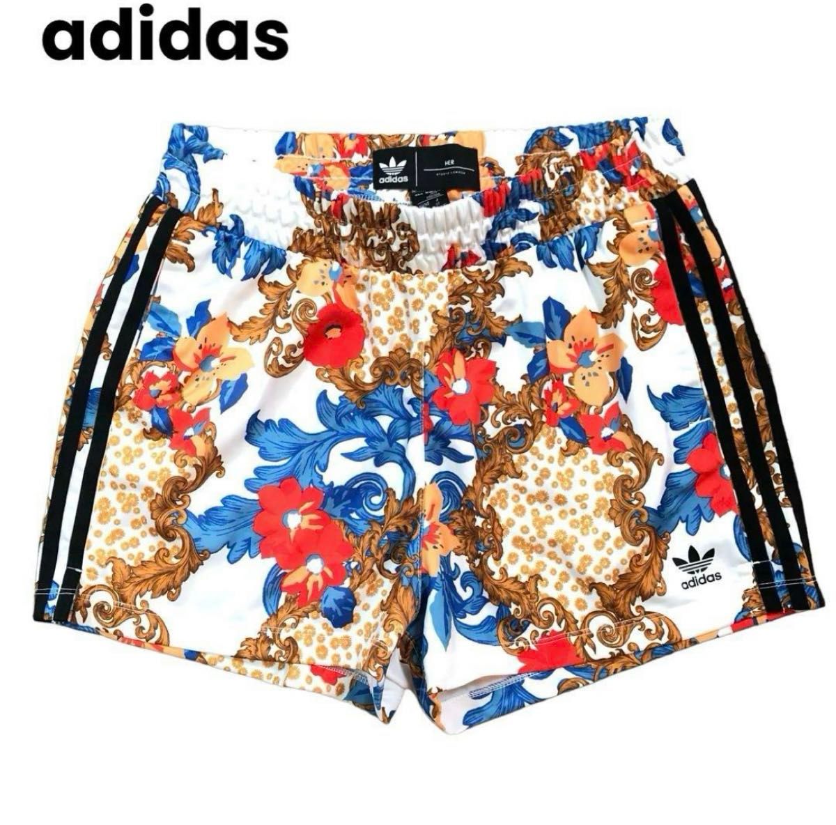 送料関税込み★adidas/アディダス★フローラル柄 ショートパンツ adidas フローラルパターン ショートパンツ 総柄 ランニング