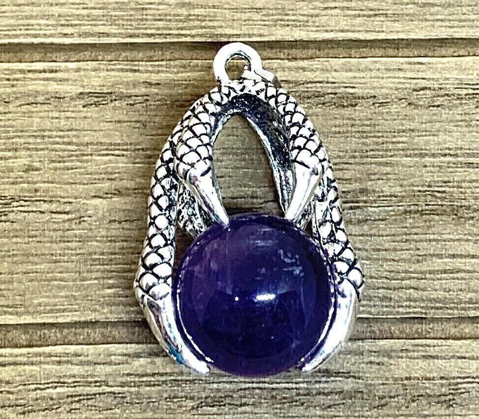 [Premio Fortuna] amethyst. white dragon base pendant height .. stone, love .... stone, piece .... amethyst . using - 206192