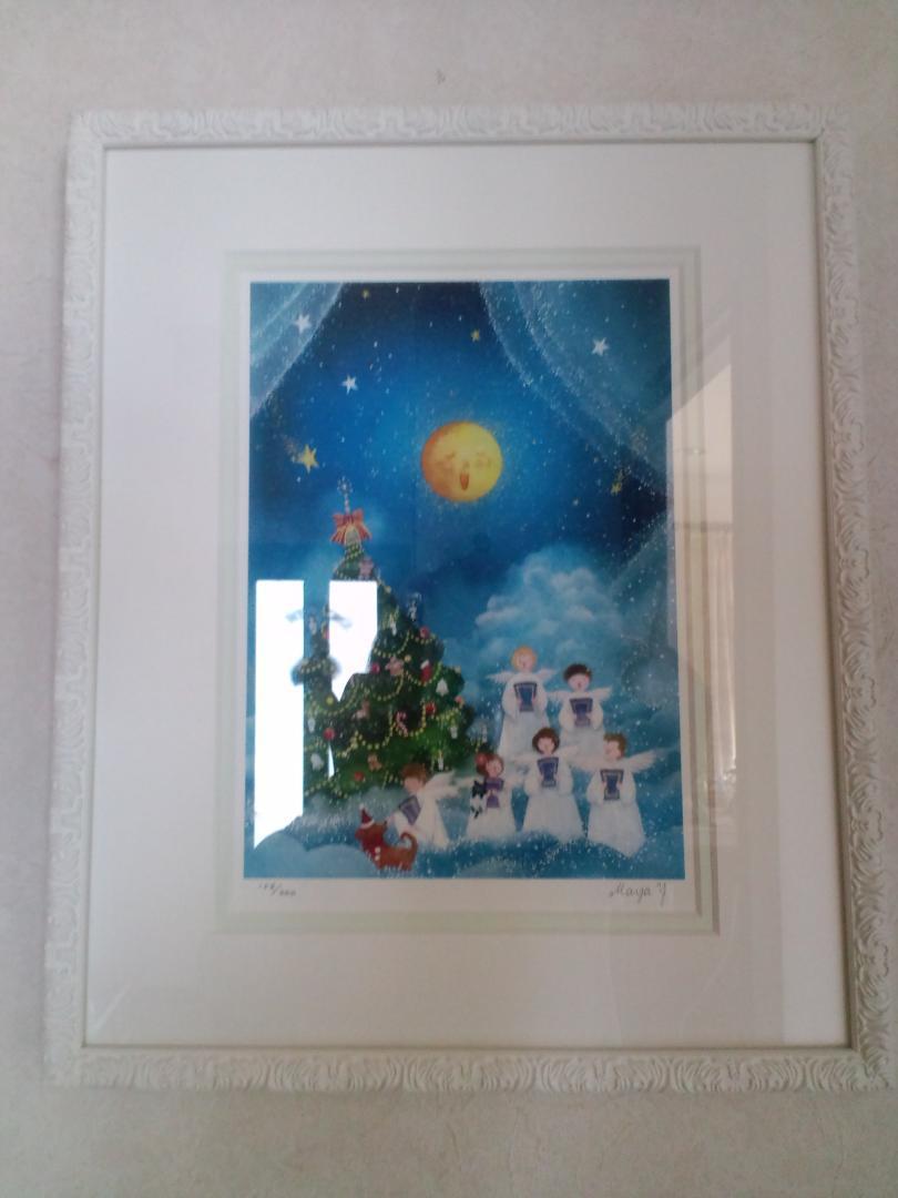横山 真弥 天使のクリスマスコンサート アーカイバル・プリント 横山真弥 「天使のクリスマスコンサート」 額 箱 アーカイバル