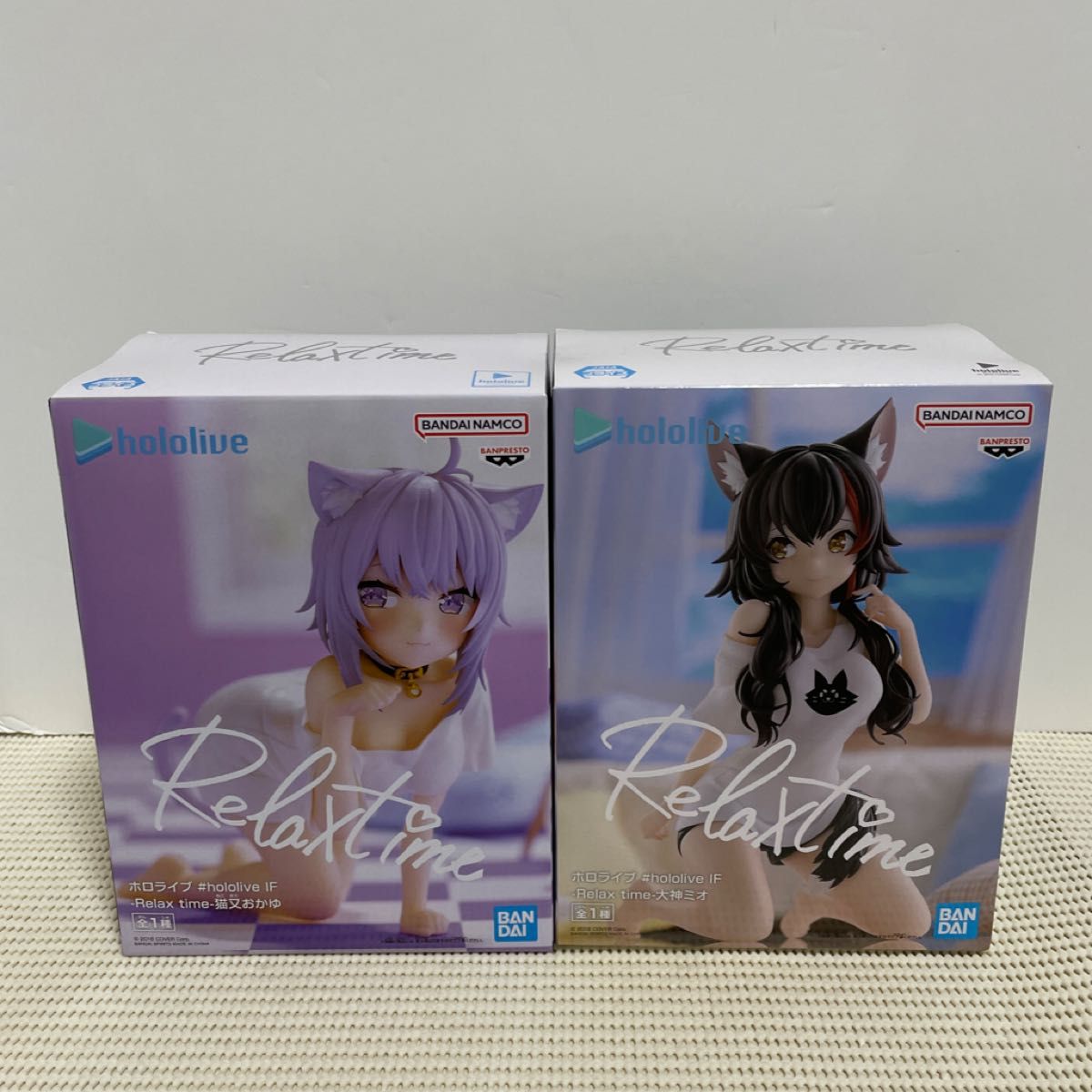 未開封品】ホロライブ hololive 猫又おかゆ 大神ミオ Relax time 未開封品】ホロライブ hololive 猫又おかゆ 大神ミオ Relax time