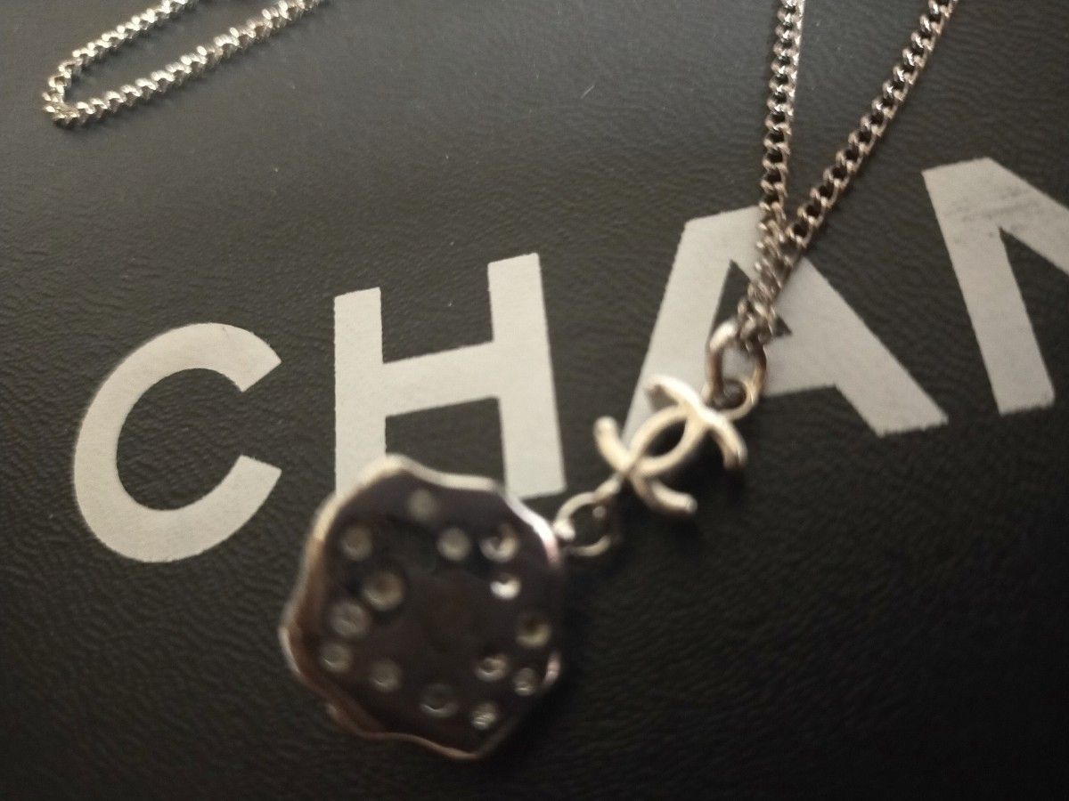 シャネル ペンダント ネックレス シルバー ココ カメリア 正規品 CHANEL シャネル カメリアネックレス ペンダント レア