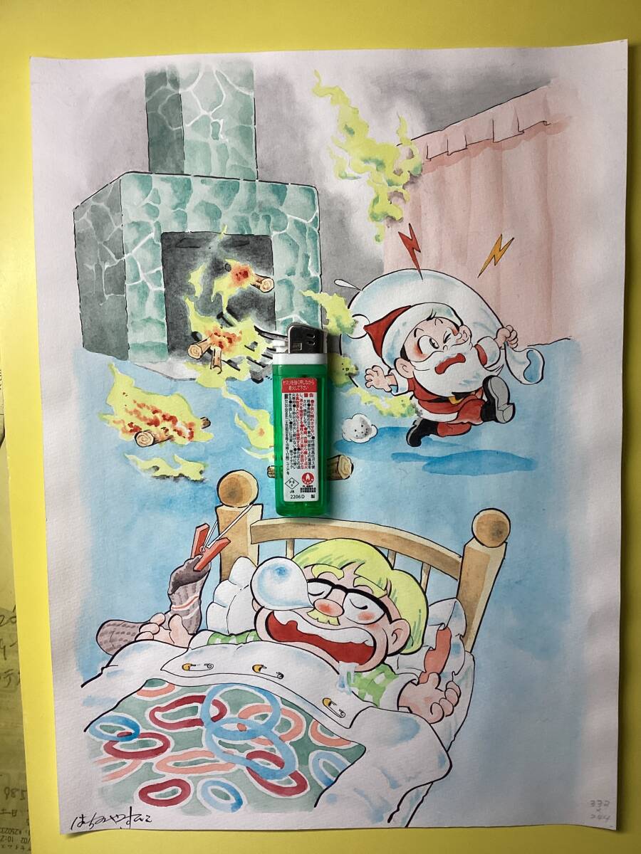 ひまで署オマワリくん カラー原画1枚 (迷惑サンタ) ひまで署オマワリくん カラー原画1枚 (迷惑サンタ)